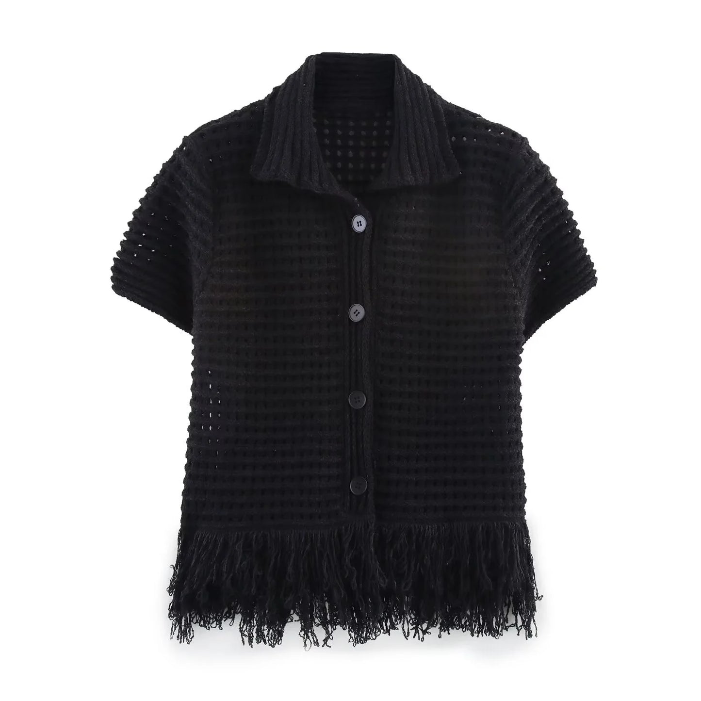 Summer Sexy Knitted Tassel Solid Women Suit Fashion