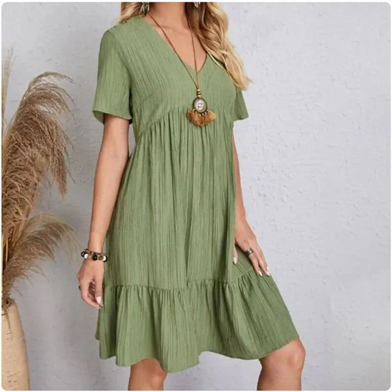 Women Summer Peplum Dresses Spring