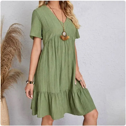 Women Summer Peplum Dresses Spring