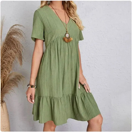 Women Summer Peplum Dresses Spring