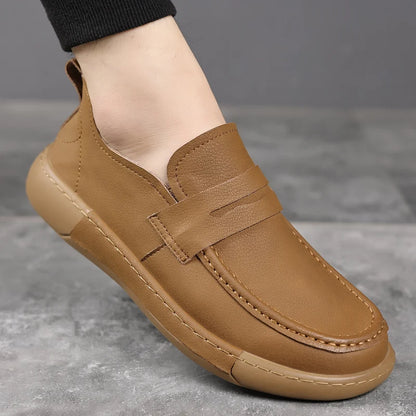 Brand Men Genuine Leather Walking Loafers High Quality