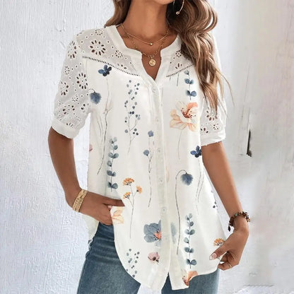 Temperament Casual Lace Woman Shirt Fashion