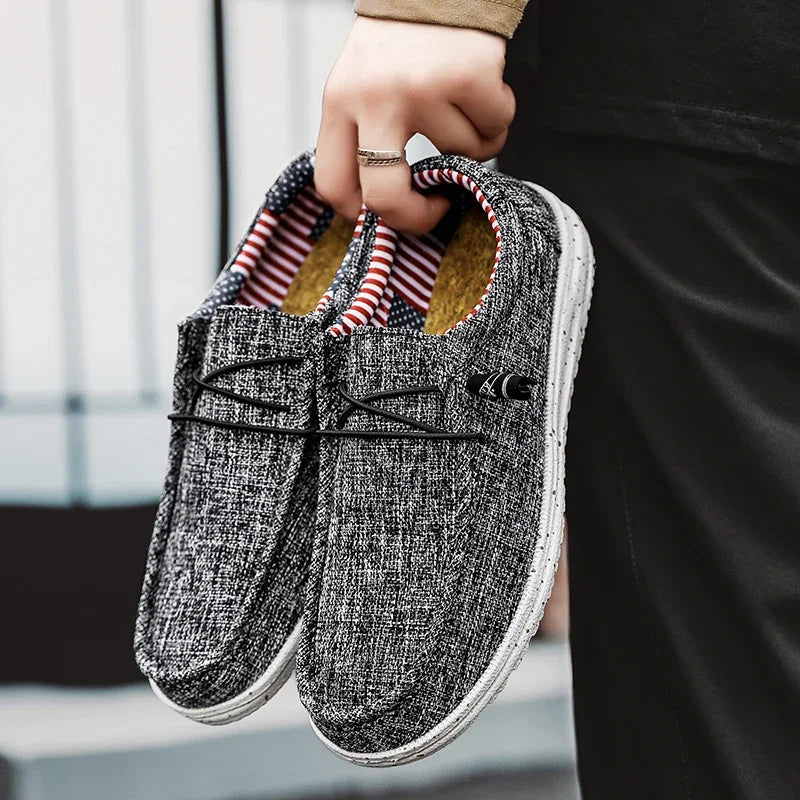 Men Casual Shoes Slip on Canvas Loafers Comfortable Walking