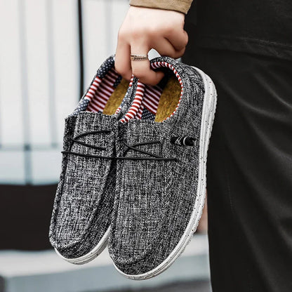 Men Casual Shoes Slip on Canvas Loafers Comfortable Walking