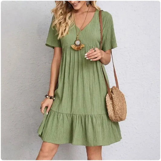 Women Summer Peplum Dresses Spring
