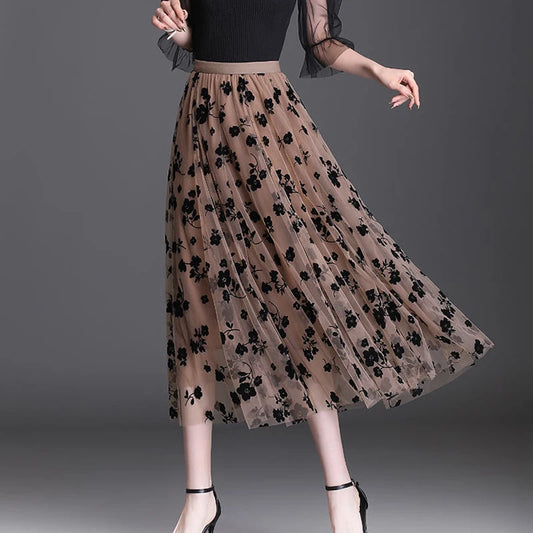 Korean Women Tulle Skirt Fashion Summer