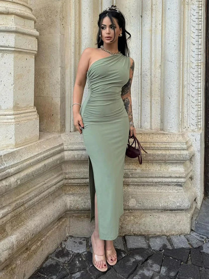 Summer Maxi Dress Women Sexy Split Fashion