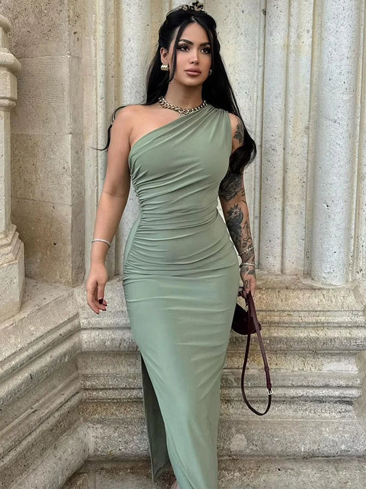 Summer Maxi Dress Women Sexy Split Fashion