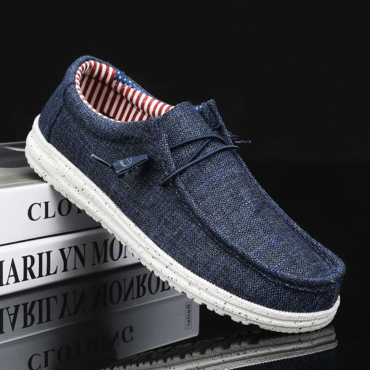Men Casual Shoes Slip on Canvas Loafers Comfortable Walking