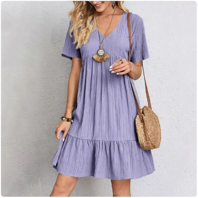 Women Summer Peplum Dresses Spring