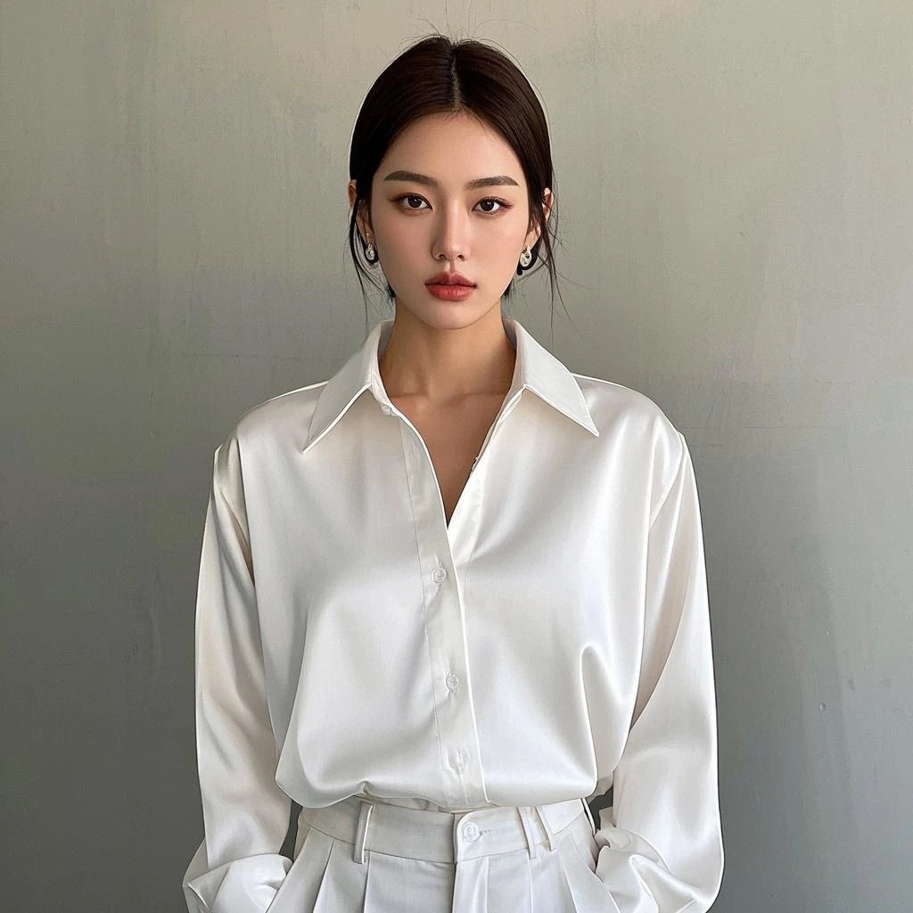 Korean Office Lady Trend Casual Shirt Elegant