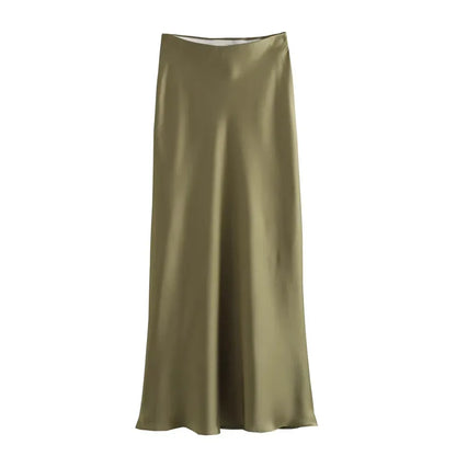 Skirt Women High Waist Long