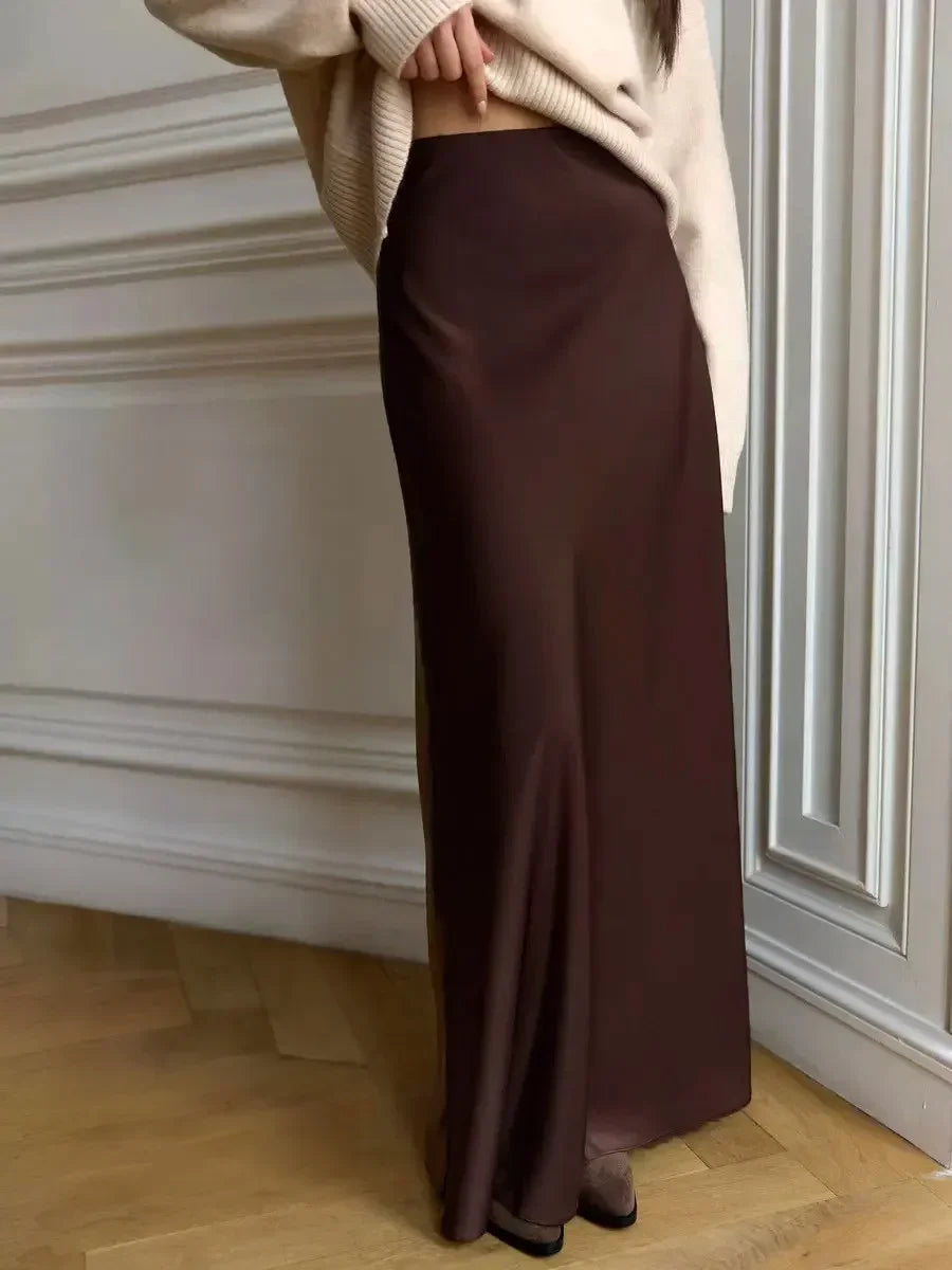 Bornladies Casual Satin Women'S Skirt Spring Summer Fashion