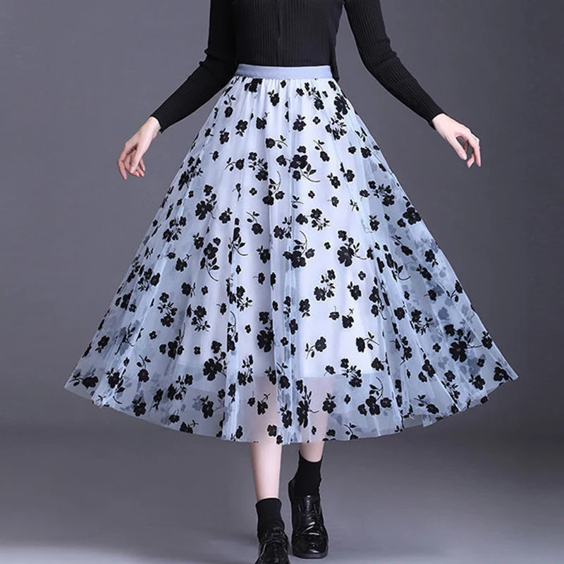 Korean Women Tulle Skirt Fashion Summer