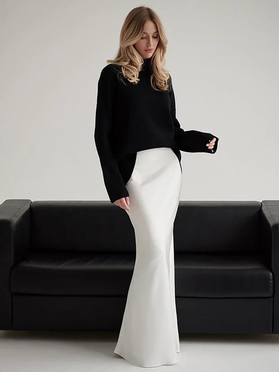 Bornladies Casual Satin Women'S Skirt Spring Summer Fashion