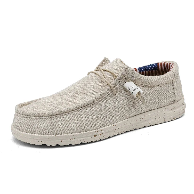 Men Casual Shoes Slip on Canvas Loafers Comfortable Walking