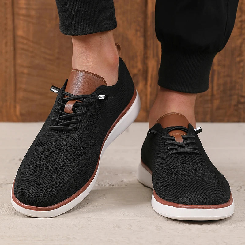 Fashionable Avant Garde Men's Sports Shoes Knitted Mesh Breathable