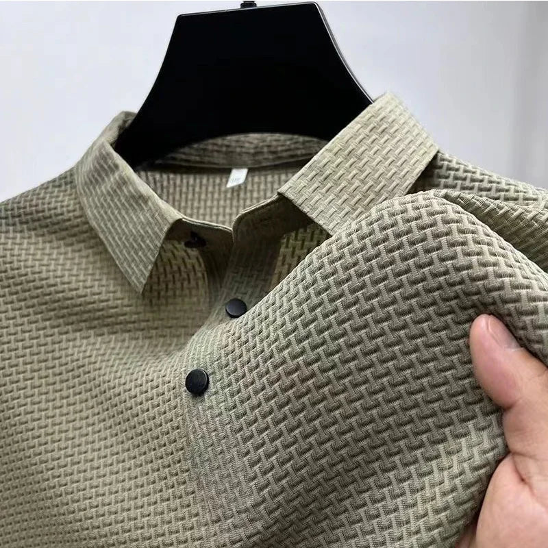 New Men's Business Casual Short Sleeved