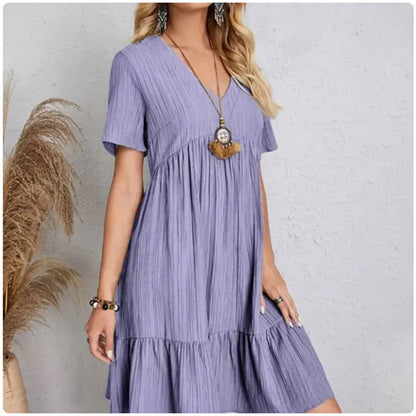 Women Summer Peplum Dresses Spring
