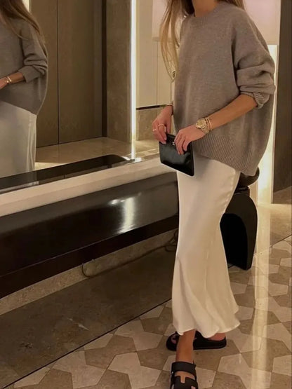 Skirt Women High Waist Long