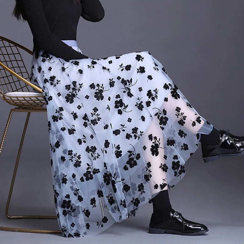 Korean Women Tulle Skirt Fashion Summer