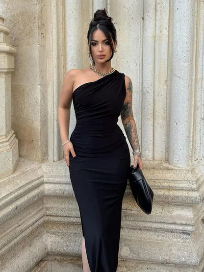 Summer Maxi Dress Women Sexy Split Fashion