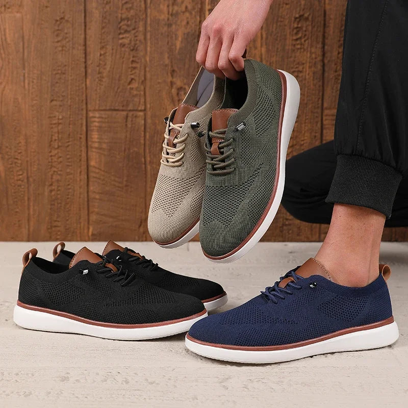 Fashionable Avant Garde Men's Sports Shoes Knitted Mesh Breathable