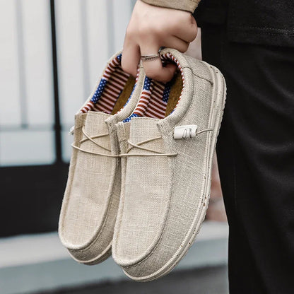 Men Casual Shoes Slip on Canvas Loafers Comfortable Walking